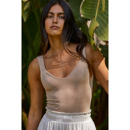 Seamless U-V Neck Sleeveless Bodysuit