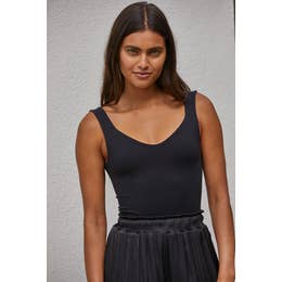 Seamless U-V Neck Sleeveless Bodysuit